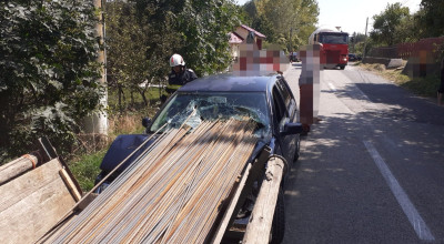 Accident GRAV în Argeş! Un tânăr a fentat moartea