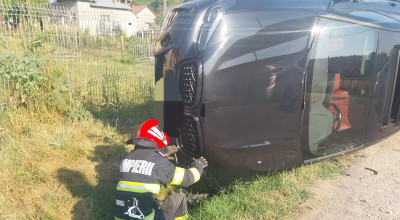 Accident în Argeș! Un bolid de lux a ajuns în șanț!