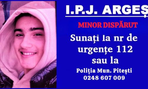 Un minor din Pitești a DISPĂRUT
