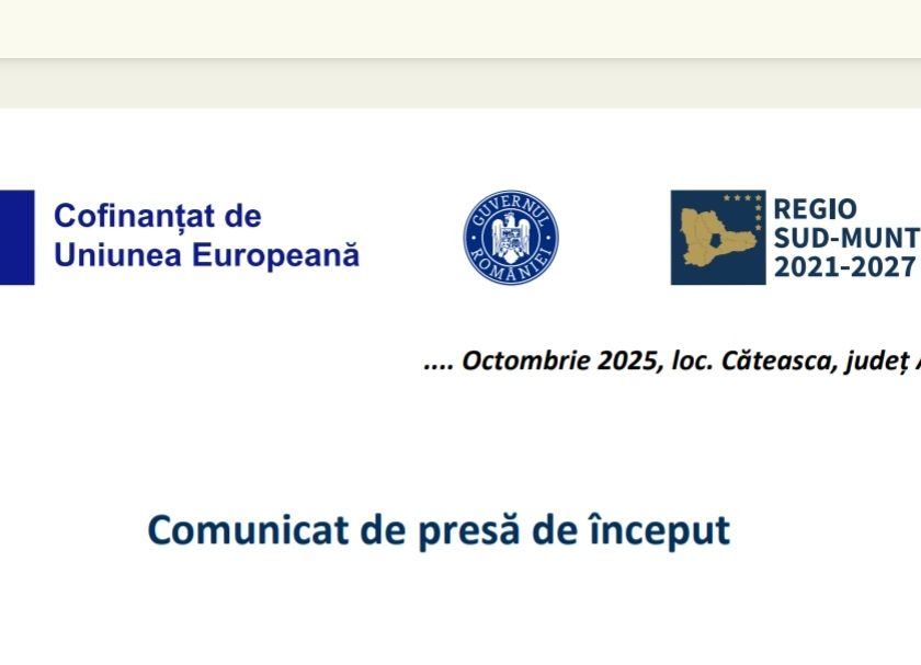 Comunicat de presă începere proiect