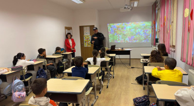 Acțiune de educație rutieră la Școala Gimnazială „N. Iorga” - Pitești