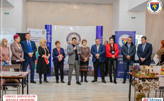 Vicepreședintele Consiliului Județean Argeș, Adrian Bughiu, la deschiderea Târgului Serviciilor Sociale Argeșene
