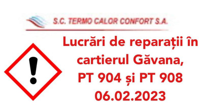 Lucrări de reparații la de rețeaua de alimentare cu energie termică în cartierul Găvana