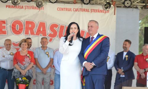 Simona Bucura Oprescu, la Ziua Oraşului Ştefăneşti: "Primarul Velcea schimbă Ştefăneştiul în bine în fiecare zi"