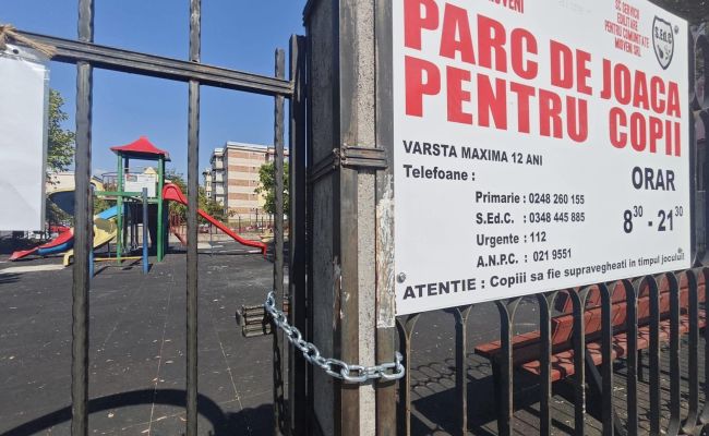 Un loc de joacă din Mioveni este ÎNCHIS temporar!