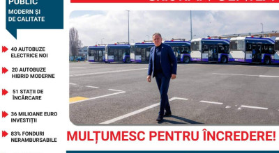 Primarul Gentea, vești excelente privind transportul în comun