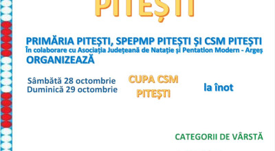 Sute de sportivi vor concura la Bazinul Olimpic din Piteşti
