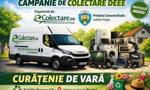 În comuna Bradu va fi organizată o campanie de colectare GRATUITĂ a deșeurilor electrice și electronice!