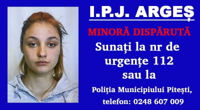 ALERTĂ în Argeș! O MINORĂ a dispărut de o săptămână