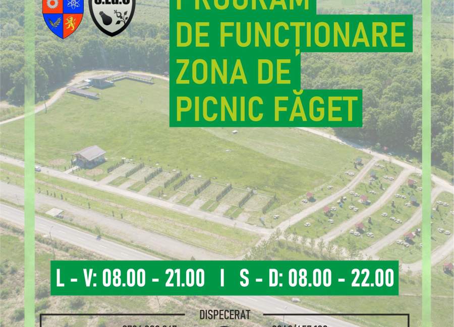 Program nou pentru zona de picnic Făget