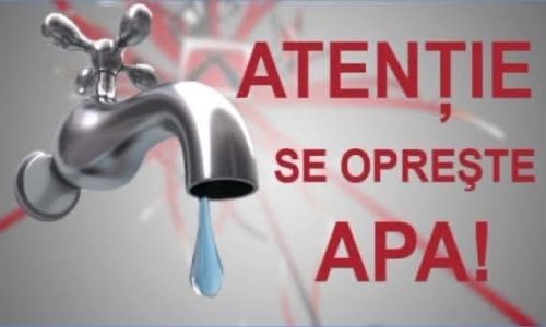 Se oprește furnizarea apei potabile în cartierul Găvana!