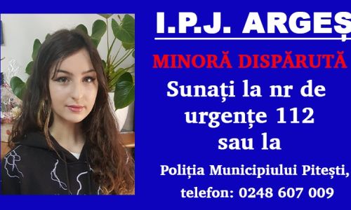 O minoră din Pitești a DISPĂRUT