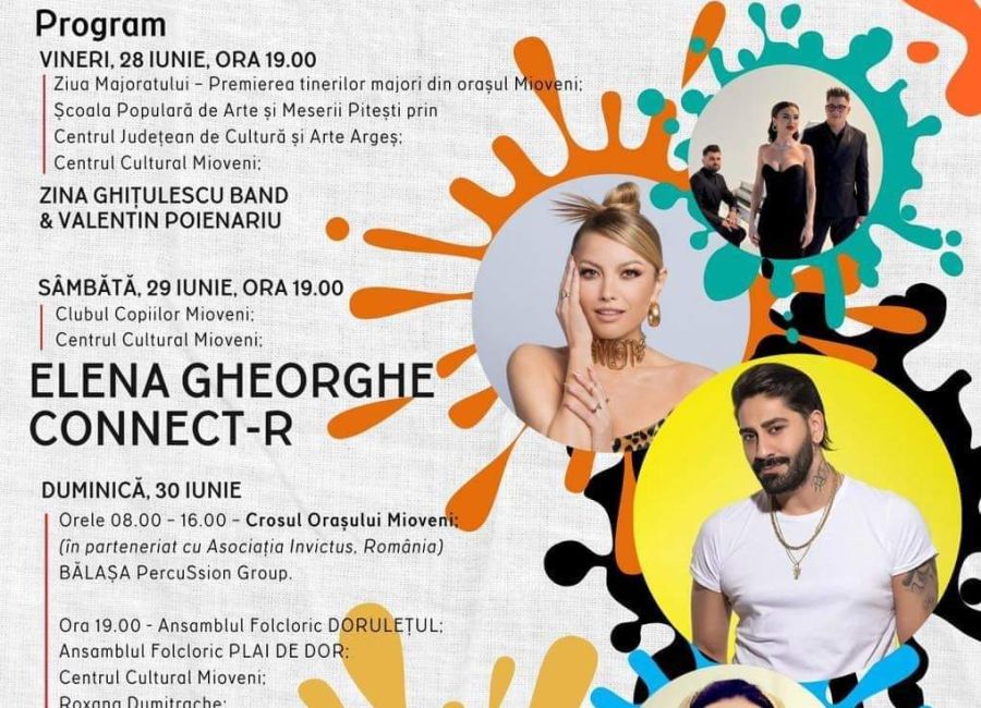 Trei zile de sărbătoare la Mioveni! Elena Gheorghe și Connect-R, super concert