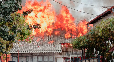 ACUM! Incendiu într-o gospodărie din Argeș!
