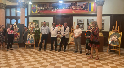 În postul Sfintei Marii, expoziție de pictură religioasă, la Primăria Pitești!