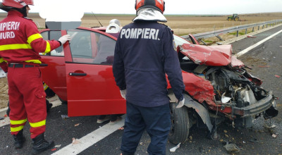 Accident cu două mașini în Pitești