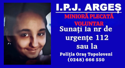 ALERTĂ în Argeș! O fată de 13 ani a DISPĂRUT!