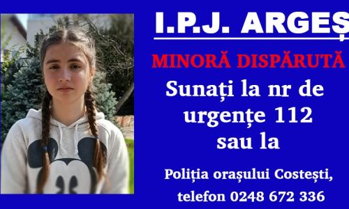 Alertă în Argeș! O copilă de 12 ani este căutată de Poliție