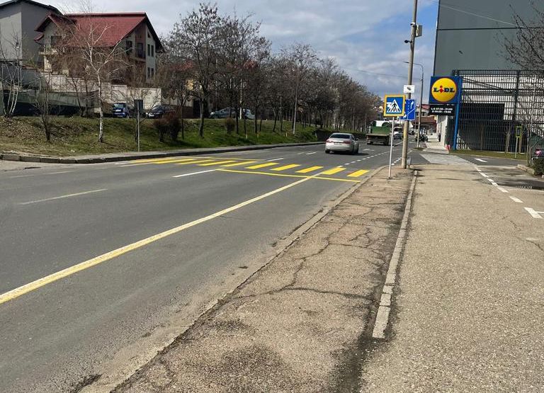 Trecere de pietoni nou înființată, pe strada Basarabia