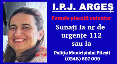 ALERTĂ în Argeș! A plecat de acasă și nu s-a mai întors!