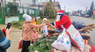 La Budeasa, Moș Crăciun a venit pe ATV