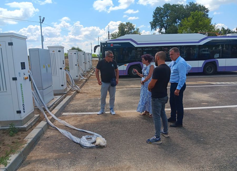 Lucrări finalizate la staţiile de încărcare a autobuzelor electrice