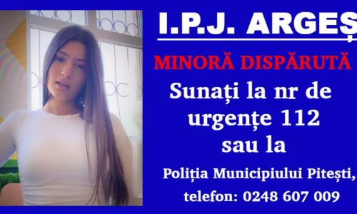 O MINORĂ din Pitești a DISPĂRUT