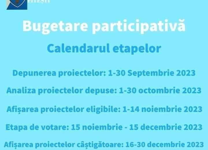 O nouă etapă a bugetării participative, ediția a III-a, la Pitești