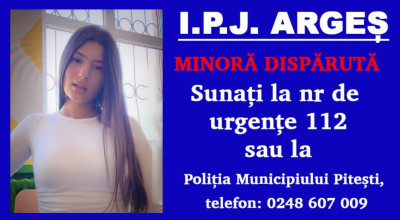 O MINORĂ din Pitești a DISPĂRUT