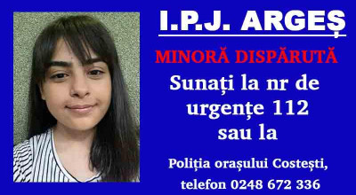 Minoră din Argeș, căutată de Poliție