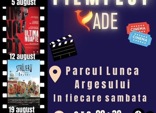 Sâmbătă, a doua seară a festivalului de film în aer liber „FilmFest ADE 2023”!