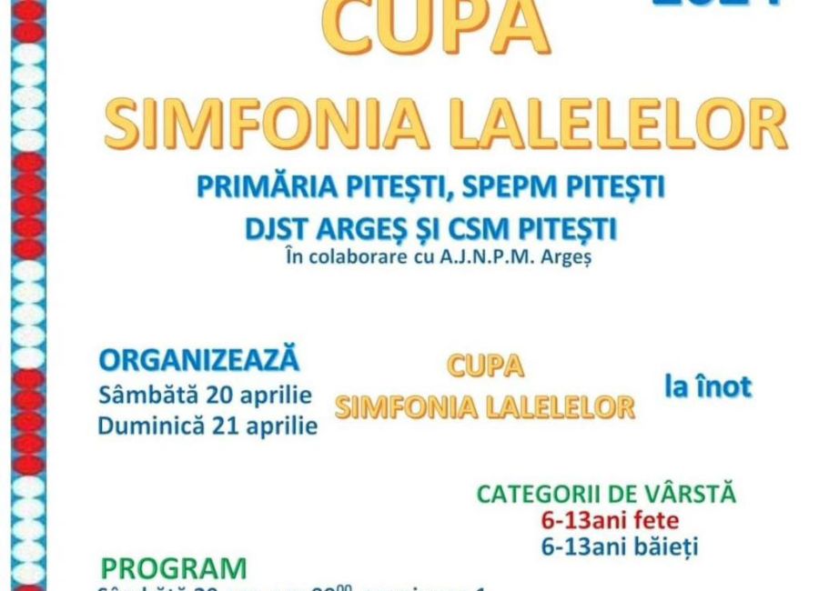 La Piteşti se va desfăşura "Cupa Simfoniei Lalelelor" la înot