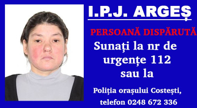 ALERTĂ! O femeie a DISPĂRUT după ce a fugit de la un spital din Argeș