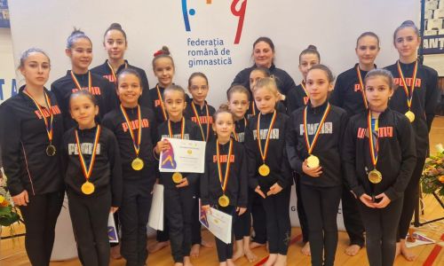 Gimnastele piteștene, medaliate cu aur, argint și bronz la campionatele naționale de gimnastică artistică si acrobatică!
