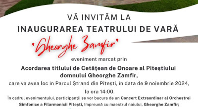 Gheorghe Zamfir – invitat de onoare la inaugurarea Teatrului de Vară din Pitești!
