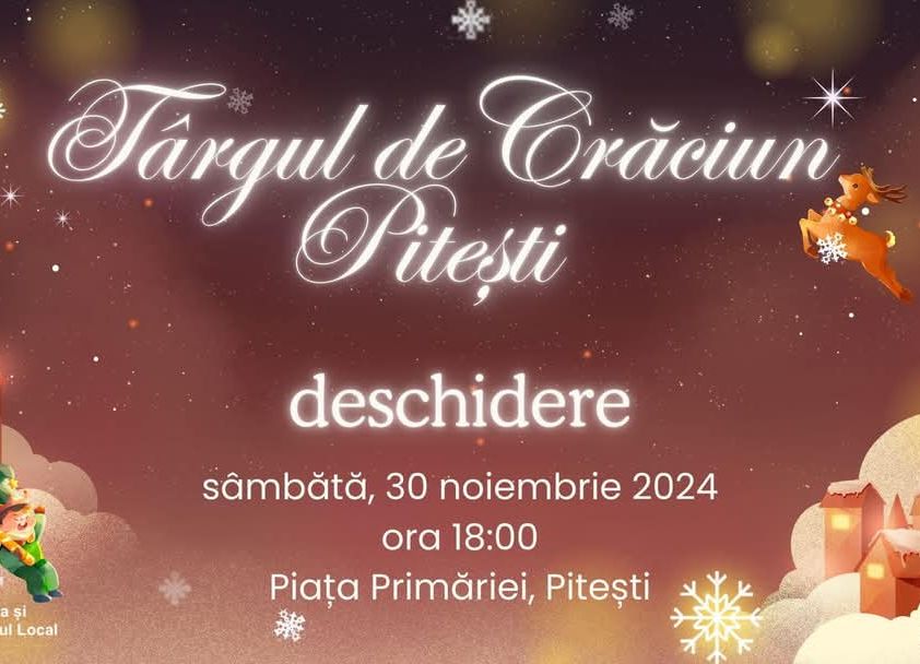 Sâmbătă începe o nouă ediție a Târgului de Crăciun la Pitești