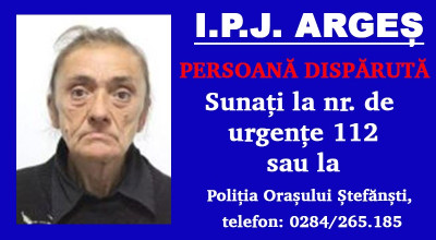 O femeie din Ştefăneşti a DISPĂRUT de acasă