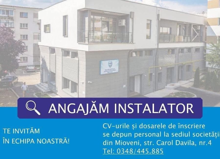 Servicii Edilitare pentru Comunitate Mioveni ANGAJEAZĂ