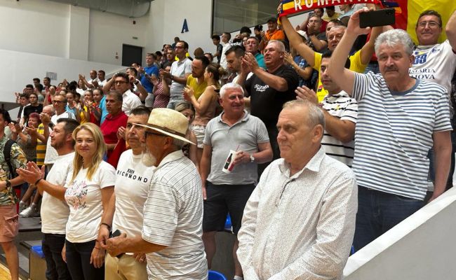 Susținută de primarul Ion Georgescu, România a BĂTUT Spania, la Mioveni