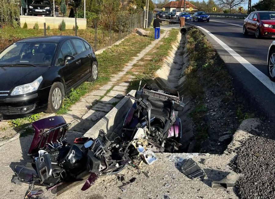 Accident cu MOTOCICLIST în Argeș!