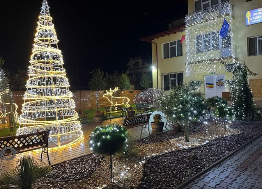 Vineri va fi aprins iluminatul festiv în comuna Bradu!