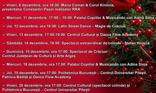 Seri magice la Pitești! Târgul de Crăciun aduce nenumărate surprize!