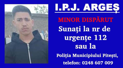 Minor din Argeș, DISPĂRUT!