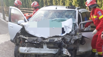 Accident GRAV în Argeș! Un tânăr a rămas ÎNCARCERAT