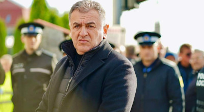Primarul Cristian Gentea, la înmormântarea polițistului local din Pitești