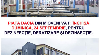 Piața Dacia va fi ÎNCHISĂ duminică