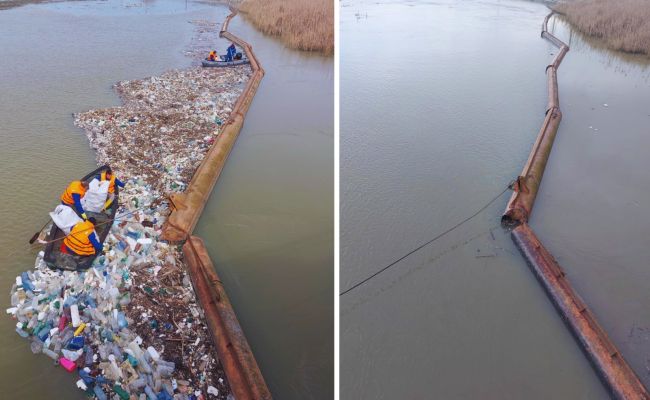 Mii de PET-uri au fost adunate din lacul Pitești