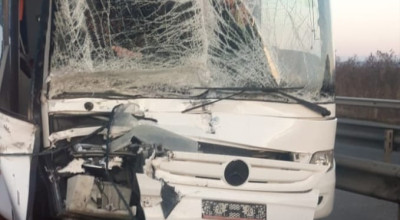 Accident cu autocar pe A1!