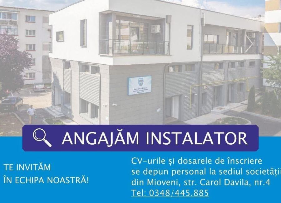 Servicii Edilitare pentru Comunitate Mioveni ANGAJEAZĂ