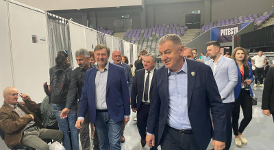 Primarul Gentea şi ministrul Rafila, la spitalul de campanie din Piteşti Arena